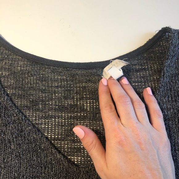 Aero sweater top with shiny speckled fabric, gray - Picture 5 of 6